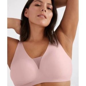 Knix Shadow Mesh Bra M++ Fits 34F, 34G, 34H Rose Water